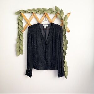 Vintage Niteline Black Beaded Top/Jacket
